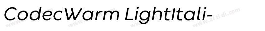 CodecWarm LightItali字体转换